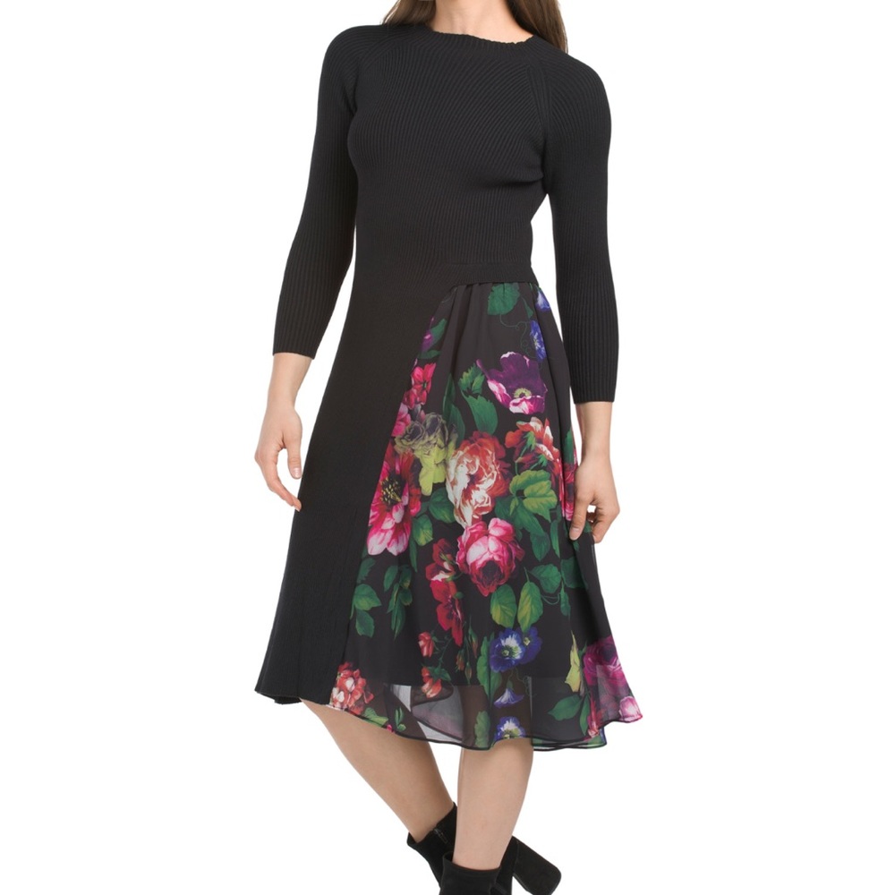 Dalia Macphee dress size medium black and multicolored